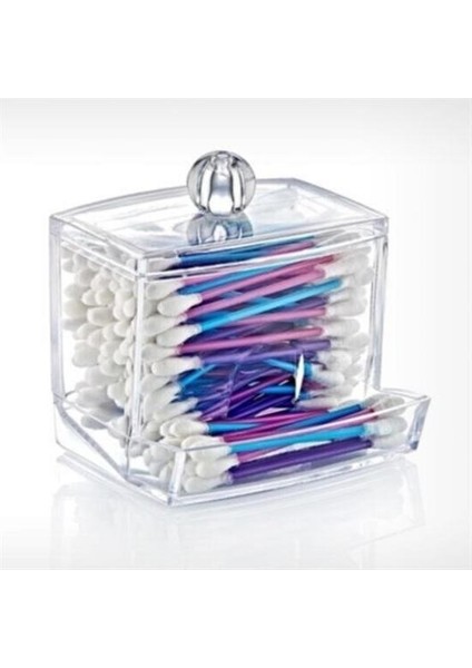 Buffer® Şeffaf Kapaklı Kulak Temizleme Çubuğu Organizatörü Saklama Kutusu modelleri