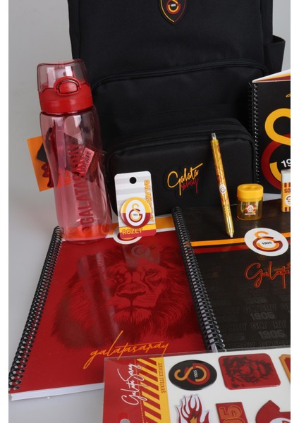 Yeni Sezon Lisanslı Galatasaray Lise Full Kırtasiye Okul Seti Okul ve Kalem ÇANTASI,700 ml Matara,beslenme Kabı Seti modelleri