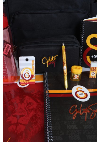 Yeni Sezon Lisanslı Galatasaray Lise Full Kırtasiye Okul Seti Okul ve Kalem ÇANTASI,700 ml Matara,beslenme Kabı Seti fırsatları