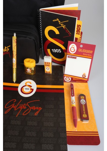 Yeni Sezon Lisanslı Galatasaray Lise Full Kırtasiye Okul Seti Okul ve Kalem ÇANTASI,700 ml Matara,beslenme Kabı Seti indirimleri