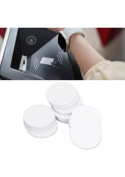10 Adet NTAG215 Nfc Etiketi (25MM) - 504 Byte Hafıza - Amiibo Uyumlu - Kendinden Yapışkanlı Pvc