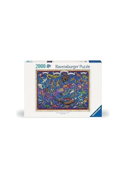 Ravensburger Takımyıldızları Puzzle - 2000 Parça Yıldız Zodyak Haritası Bulmaca | Benzersiz Softcli
