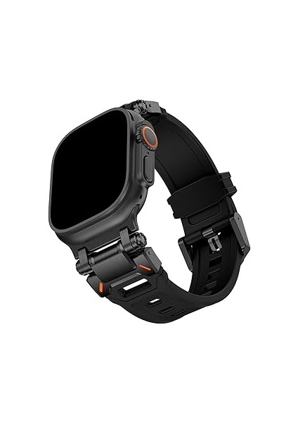 Newpole Watch 45MM 44MM 42MM 49MM Uyumlu Kordon Hiron Metal Aparatlı Kopma Karşıtı Kordon S