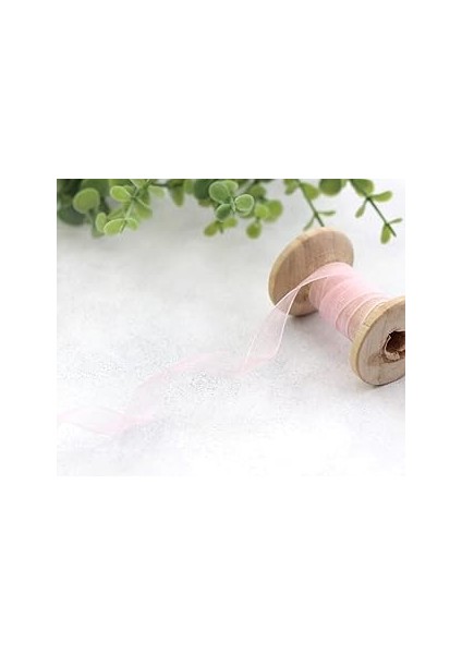 Bimotif Organze Kurdele, 20 Metre Açık Pembe