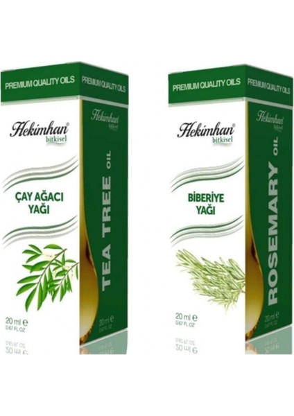 Çay Ağacı Yağı 20 ml ve Biberiye Yağı 20 ml