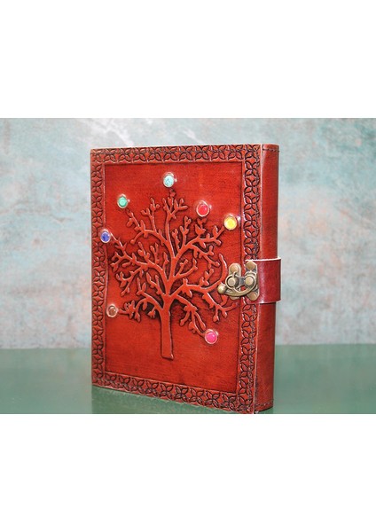 Taşlı Deri Defter Model 6