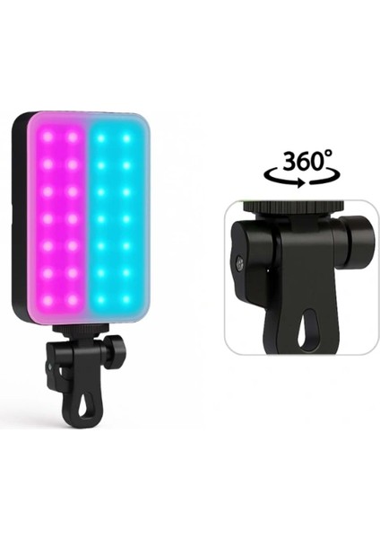 Clip-Fill Taşınabilir Mini Rgb LED Selfie Işığı fırsatları