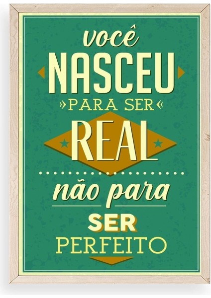 Motto Ahşap Çerçeveli Tablo