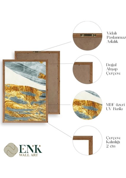 Soyut Ahşap Çerçeveli Tablo fırsatları