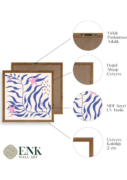Yaprak Ahşap Çerçeveli Tablo indirimleri