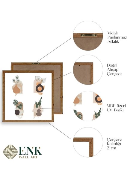 Çiçek Ahşap Çerçeveli Tablo fırsatları