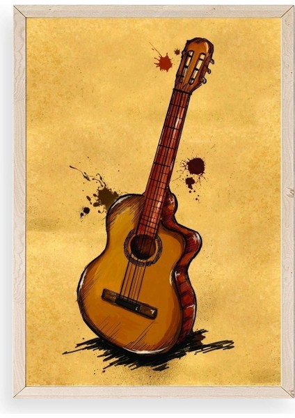 Keman Ahşap Çerçeveli Tablo