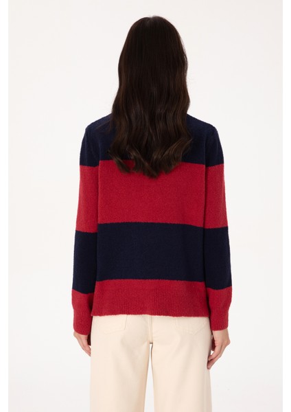 Kadın Bordo Kazak /triko 50310034-VR014 indirimleri