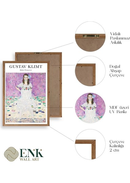 Gustav Klimt Ahşap Çerçeveli Tablo fırsatları