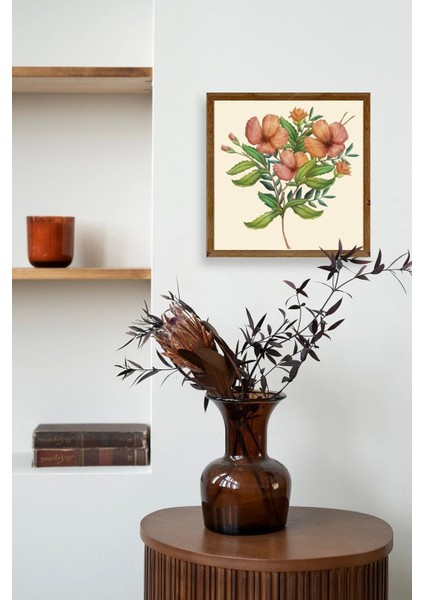 Çiçek Ahşap Çerçeveli Tablo modelleri