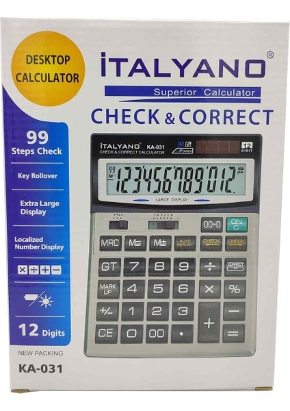 Büyük Boy Hesap Makinesi, Çok Fonksiyonlu ve Dayanıklı Tasarım