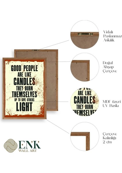 Motto Ahşap Çerçeveli Tablo fırsatları