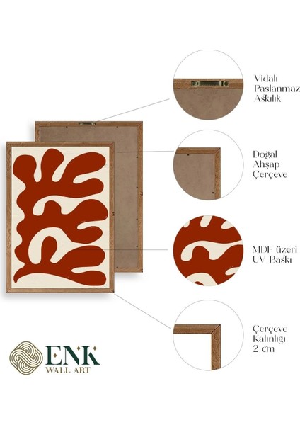 Soyut Ahşap Çerçeveli Tablo fırsatları