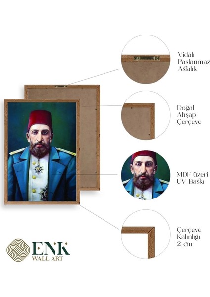 Abdülhamit Ahşap Çerçeveli Tablo fırsatları