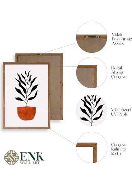 Saksı Ahşap Çerçeveli Tablo fırsatları