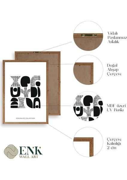 Soyut Ahşap Çerçeveli Tablo fırsatları