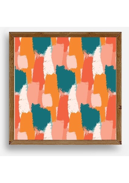 Soyut Ahşap Çerçeveli Tablo