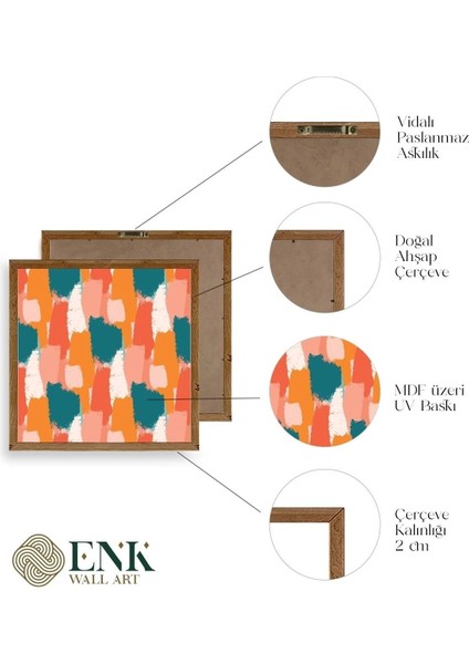 Soyut Ahşap Çerçeveli Tablo fırsatları