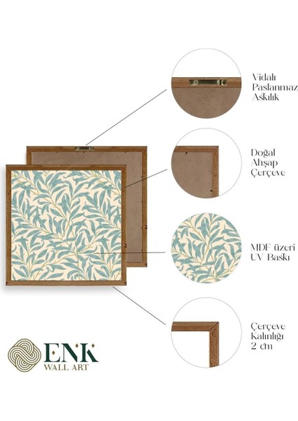 Yaprak Ahşap Çerçeveli Tablo fırsatları