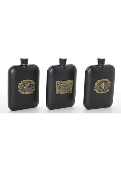 Paslanmaz Çelik Kabartmalı Tekli 6 Oz Matara