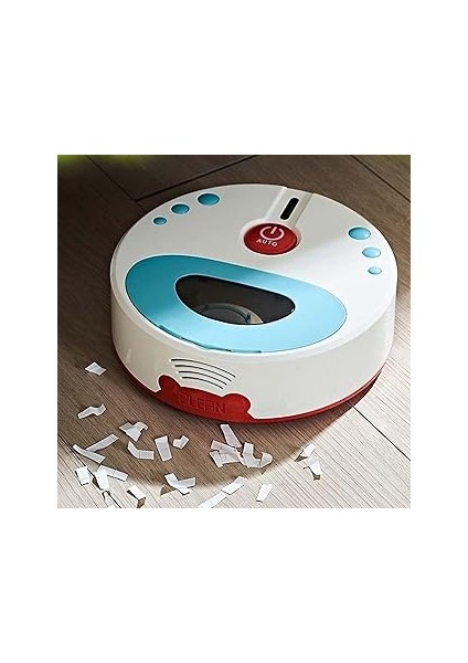 Oyuncak Pilli Robot Süpürge Sesli ve Işıklı Gerçek Süpürme Özelliği ve Sürekli Farklı Yönlere Giden