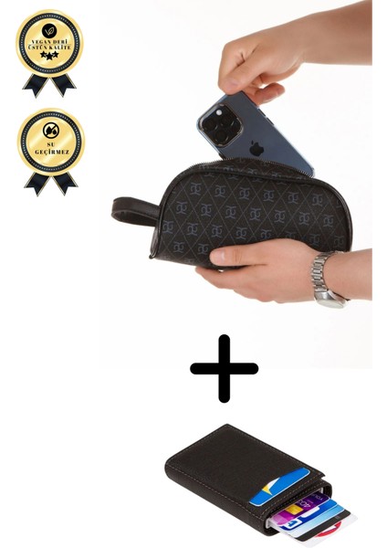 Suya Dayanıklı Tıraş ve Kozmetik El Çantası, Mekanizmalı Kartlık