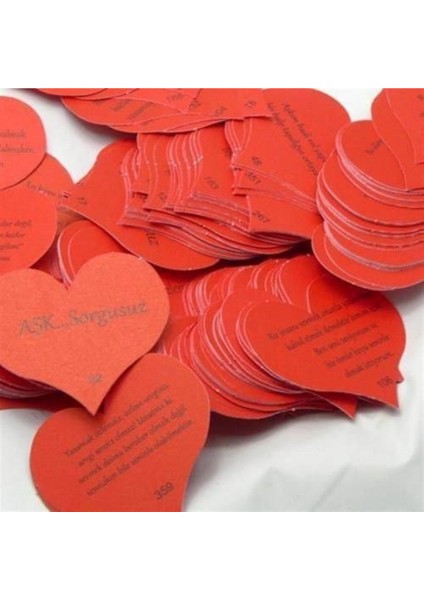Romantik Aşk Sözleri 365 Günlük Notlar Seti, Sevgiliye Hediye, Kalpli Tasarım