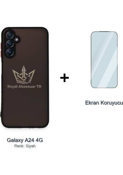 Samsung Galaxy A24 4g Matte Crystal Kılıf + Temperli Ekran Koruyucu Paketi Ryc/montreal+Cam