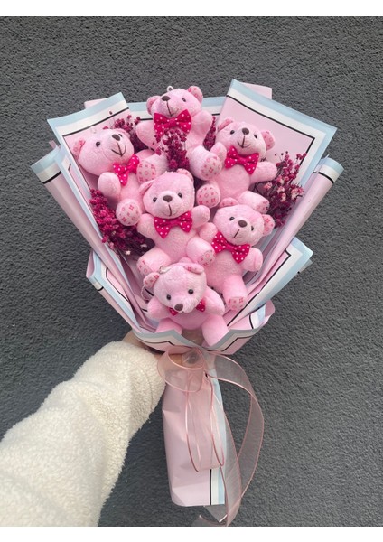 Pembe Ayıcık ve Çikolata Buketi, Romantik Sevgililer Günü Hediye Seti