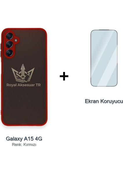 Samsung Galaxy A15 4g Matte Crystal Kılıf + Temperli Ekran Koruyucu Paketi Ryc/montreal+Cam