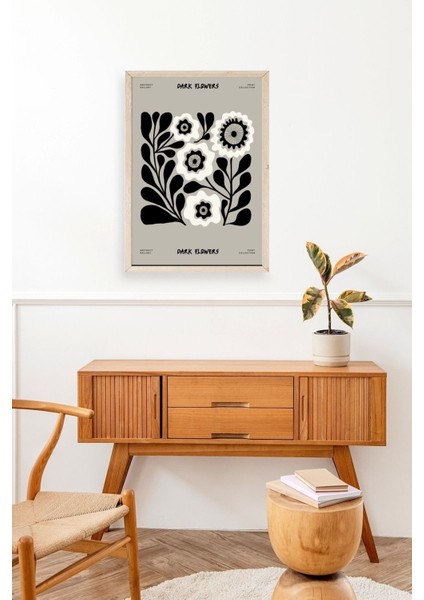 Çiçek Ahşap Çerçeveli Tablo modelleri