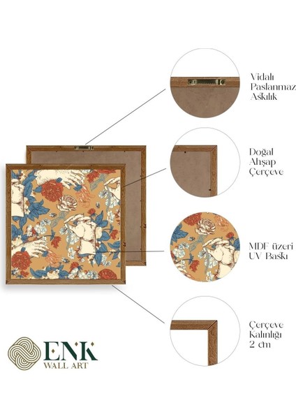 Güller Ahşap Çerçeveli Tablo fırsatları