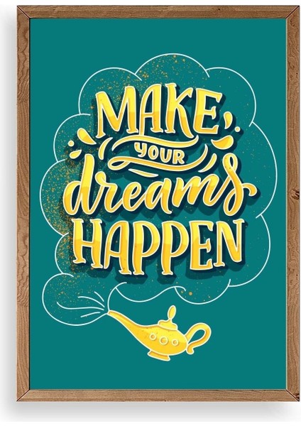 Motto Ahşap Çerçeveli Tablo