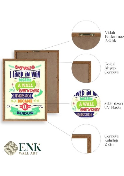 Motto Ahşap Çerçeveli Tablo fırsatları