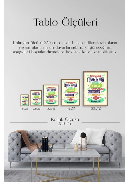 Motto Ahşap Çerçeveli Tablo indirimleri