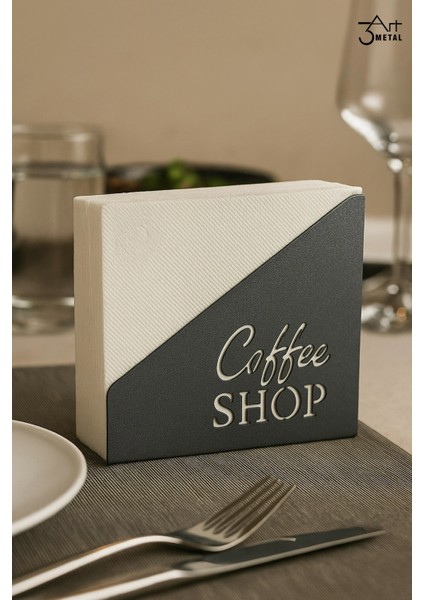 Kişiye Özel Metal Peçetelik - Restoran ve Cafe Isim Yazılı Şık Masaüstü Servis Aksesuarı modelleri