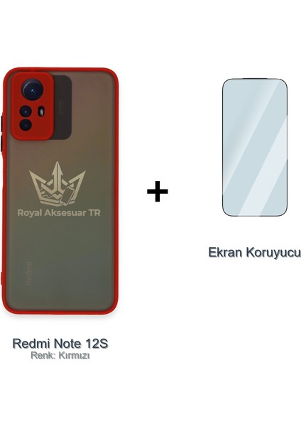 Redmi Note 12S Matte Crystal Kılıf + Temperli Ekran Koruyucu Paketi Ryc/montreal+Cam