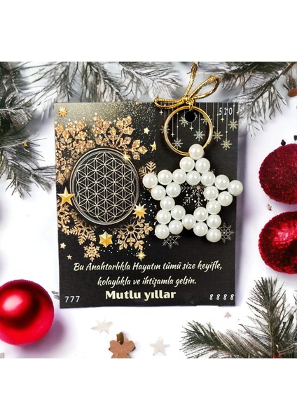 Yılbaşı Temalı 10 Inci Anahtarlık ve Tebrik Kartı Seti, Hediye Fırsatı