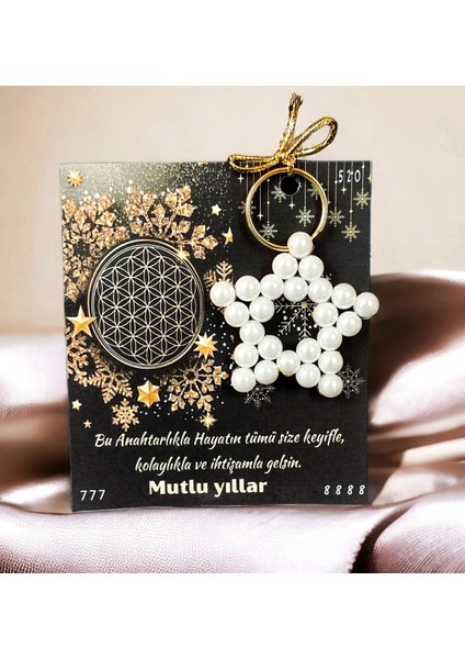 Yılbaşı Temalı 10 Inci Anahtarlık ve Tebrik Kartı Seti, Hediye Fırsatı fiyatları