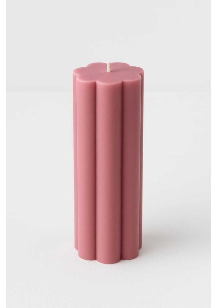 Yonca Motifli Sütun Soya Wax Mum