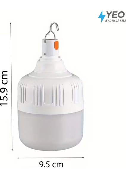 30 Watt 2400 Lümen Beyaz Işık Taşınabilir 3 Fonksiyonlu Şarjlı Torch LED Ampul modelleri