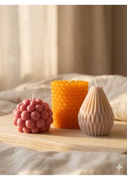 3'lü Set Soya Wax ve Bal Mumu