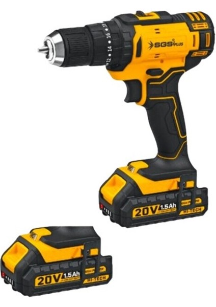 Darbeli 20V 1.5AH Akülü Matkap ve Vidalama Seti, Çift Akülü, 35 Nm Tork fiyatları