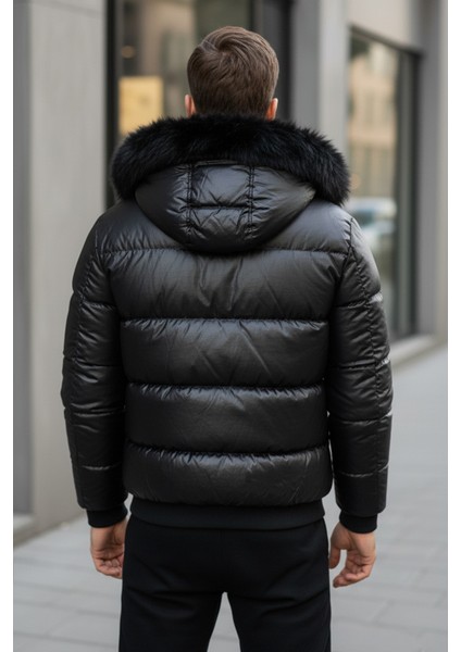 Erkek Kürk Detaylı Şişme Mont modelleri