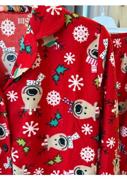 Babyaden Geyikli Yeni Yıl Noel Yılbaşı Pijama Partisi Pamuklu Unisex Kız Erkek Çocuk Pijama Takımı fiyatları